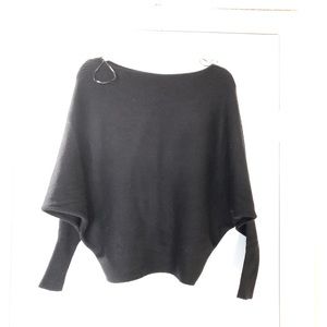 Black Philosophy Dolman One Shoulder Sweater